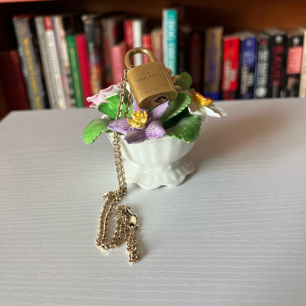 Louis Vuitton Brass Padlock Pendant Necklace - Picture 3 of 9